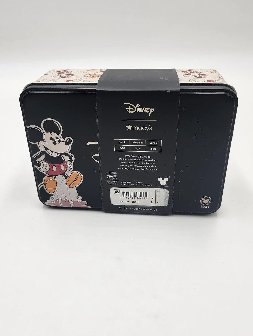 DISNEY MICKEY MOUSE & FRIENDS VARSITY SOCKS 3-PACK GIFT SET KIDS SIZE MEDIUM NEW